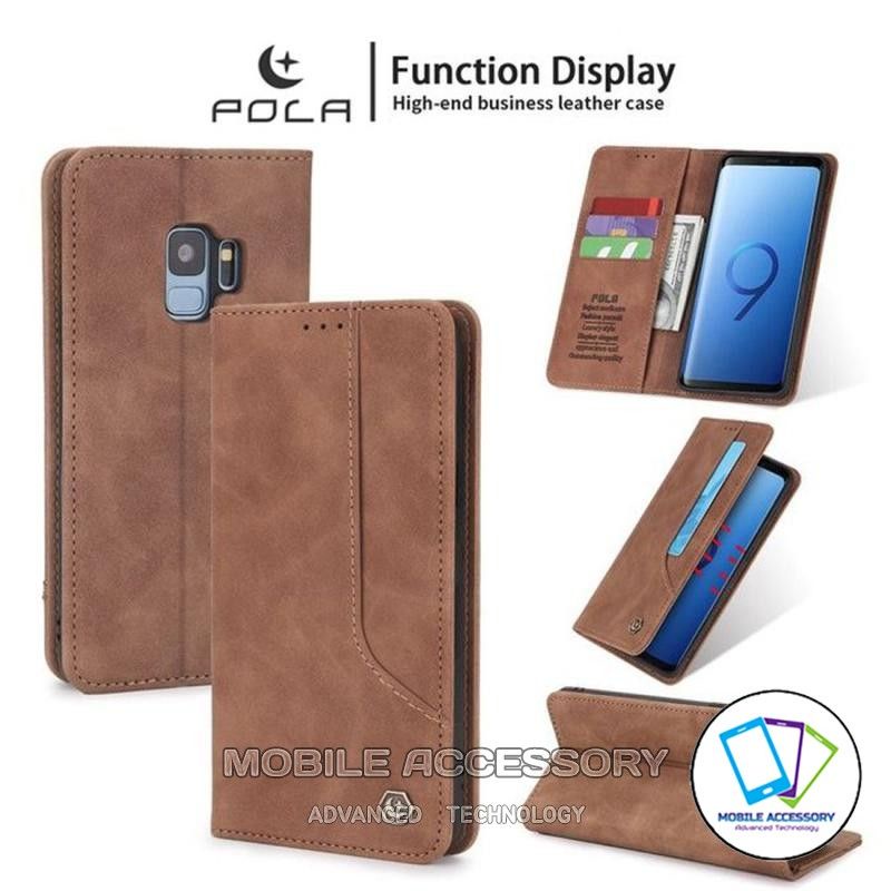 Flip Case Wallet Pola Samsung A8 Plus A8+ A8Plus Flip Cover Dompet Kulit Leather Case Kartu Murah