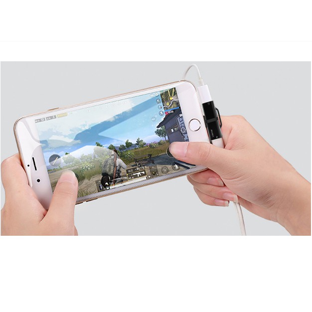 WIWU MINI adapter GAMING IPHONE 2 in 1 DUAL AUDIO ADAPTER support MIC &amp; charging WIWU
