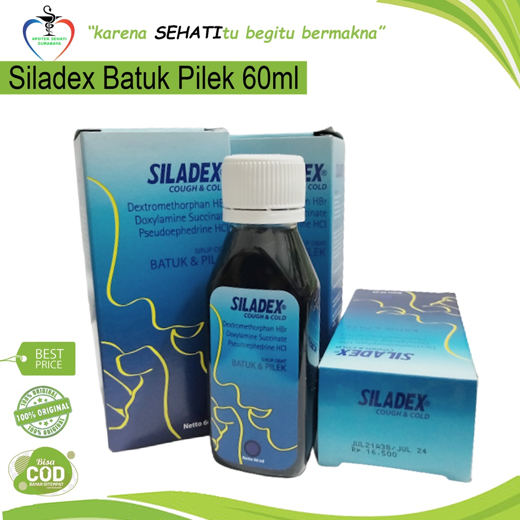 Siladex Biru Cough &amp; Cold 60ml Sirup Obat Batuk Pilek Tenggorokan Gatal