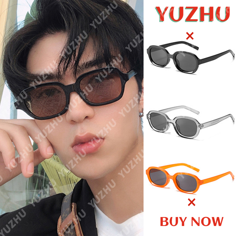 【YUZHU】COD Fashion Baru Oval Bingkai Retro Logam Engsel Sunglasses