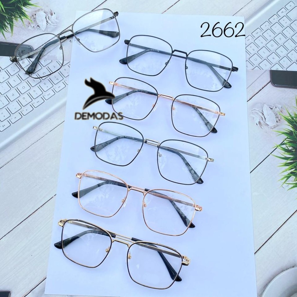 Kacamata Lensa Photocromic lensa blueray lensa bluecromic lensa anti radiasi Minus / Normal / Silinder 2662 Demodas Glasses