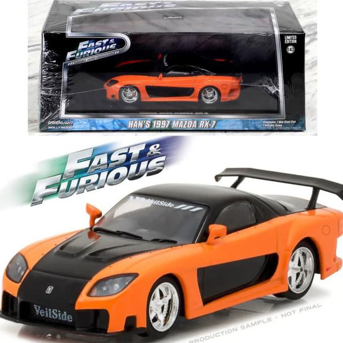 Promo Greenlight 1/43 Fast Furious Iii Tokyo Drift 2006 Mazda Rx7 Han - Termurah 