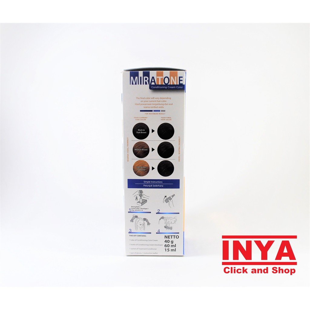 Pewarna Rambut MIRATONE CONDITIONING CREAM COLOR 3BR DARK BROWN - Semir Rambut COKLAT TUA