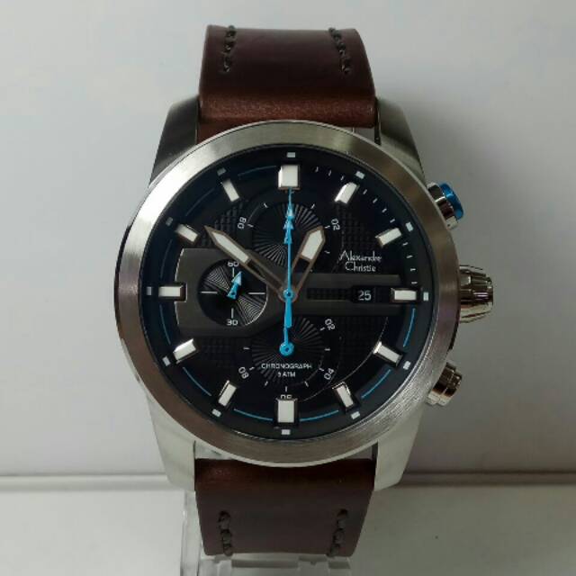 Jam tangan Alexandre Christie AC 6270 coklat silver