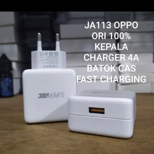 Kepala TC adaptor original fast charging oppo vooc best quality compatible all phones