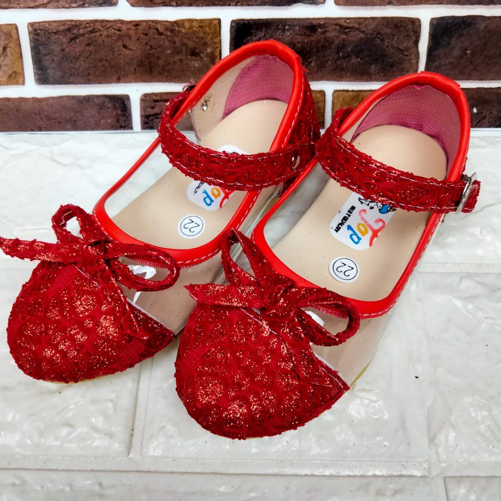 [TAMAN SEPATUKU] SEPATU TRENDY MURAH FLATSHOES PESTA BROKAT 1 2 3 4 5 6 USIA HAX16