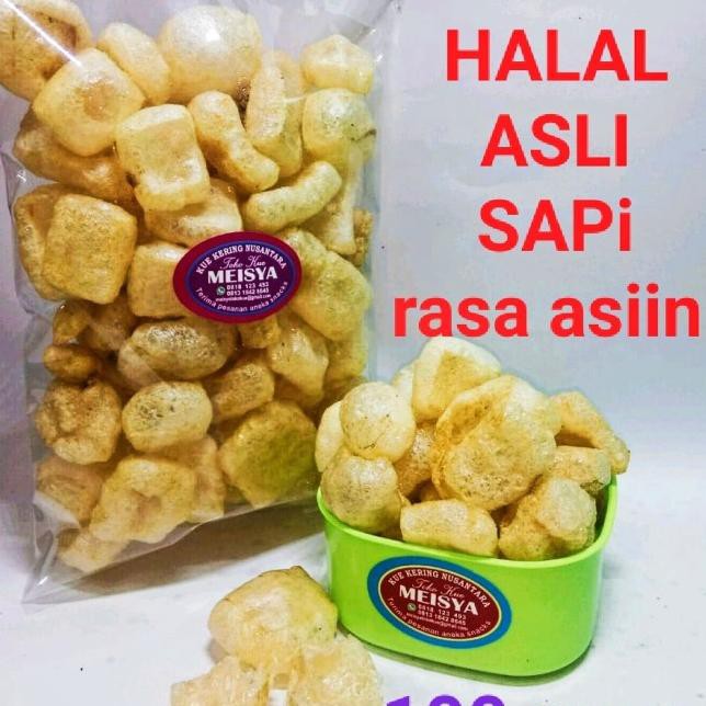 

T77♖ KERUPUK KULIT SAPI JANGEK KRECEK RAMBAK 100 GR Terlaku
