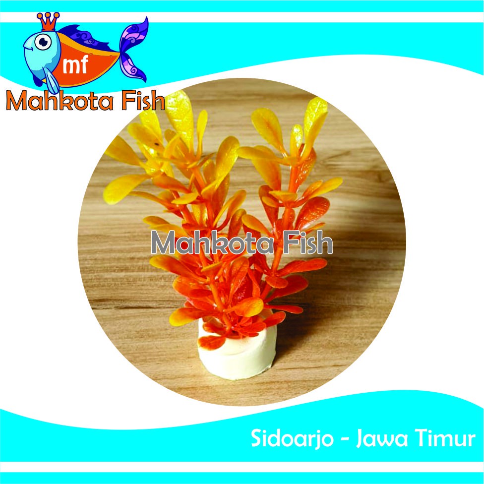 Hiasan Aquarium DAUN | Bunga Plastik Aquarium | Bunga Hiasan Aquarium | Tanaman Hias Aquarium