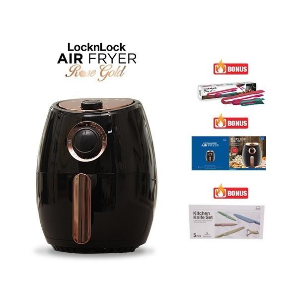 LocknLock Air Fryer Black | Lock N Lock Deep Alat Menggoreng Masak & stok melimpah