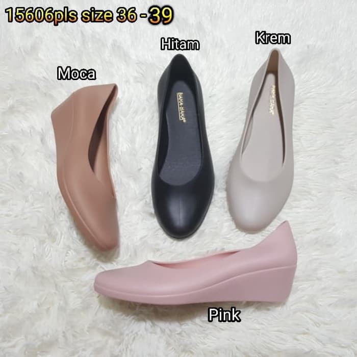 Sepatu Wedges Wanita Slavina Ori 3619Zy Wgs Anyam Replika