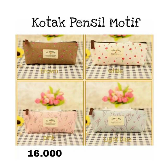 

Kotak Pensil Motif Bunga