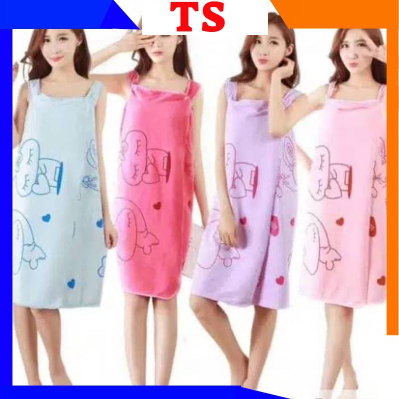 BAJU HANDUK KARAKTER MULTIFUNGSI / KIMONO BATH TOWEL / WEARABLE TOWEL / HANDUK KIMONO