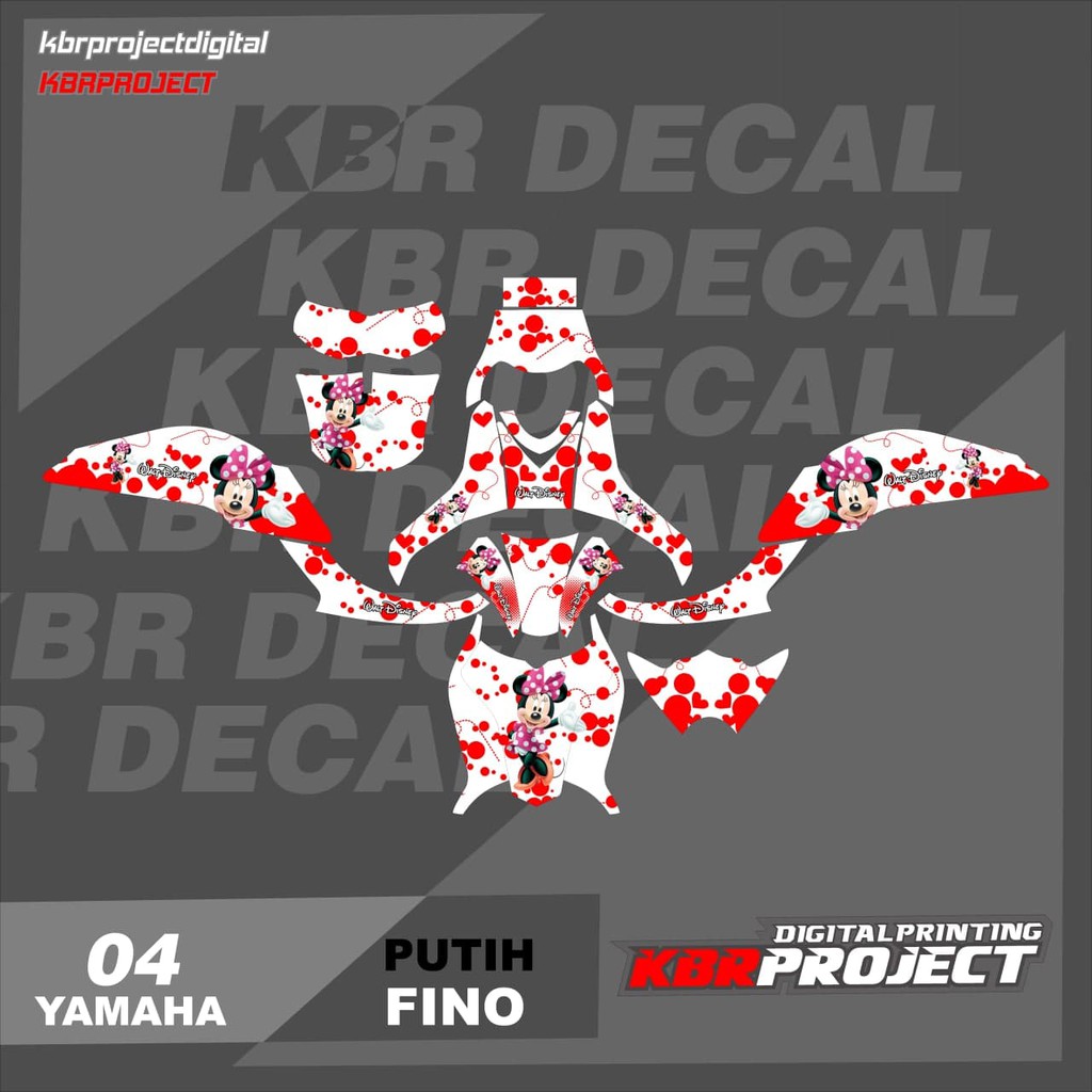 DECAL FINO STICKER VARIASI MOTIF GRAFIS DECAL MOTOR YAMAHA FINO 04 CUSTOM BEBAS BISA