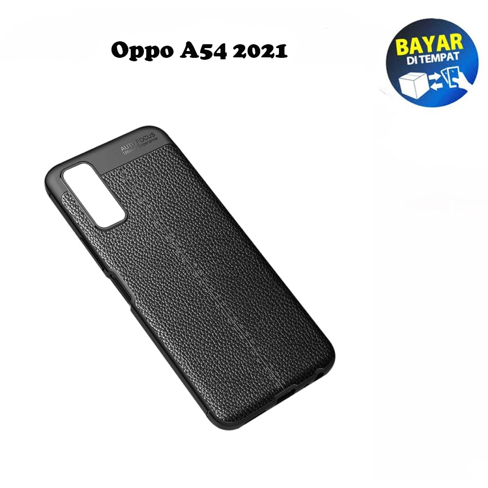 Case Auto Focus Oppo A54 2021 Leather Experience SoftCase Slim Ultimate / Casing Kulit