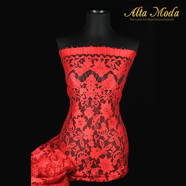 

Alta Moda Brokat Semi Perancis Keraton Floral Parsley Merah (2.5M)