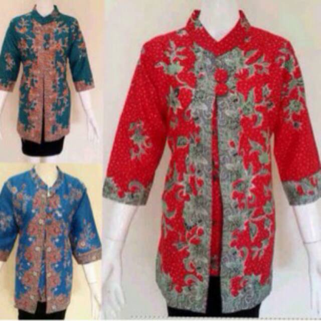 Harga Pabrik Blouse Floi Melati Floral Batik Atasan Kerja 6n5GnoCWpZm8