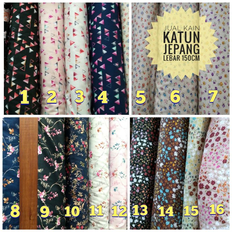 kain katun jepang / bahan gamis murah persetengah meter