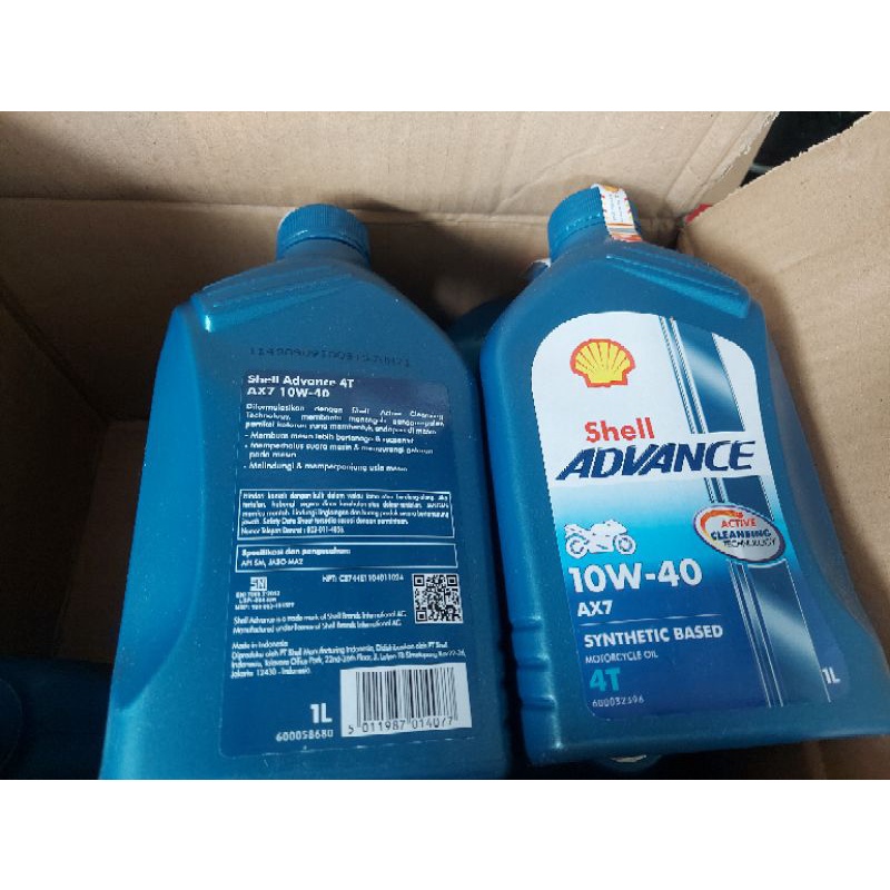 Jual OLI SHELL ADVANCE AX7 4T 10W-40 1Liter | Shopee Indonesia