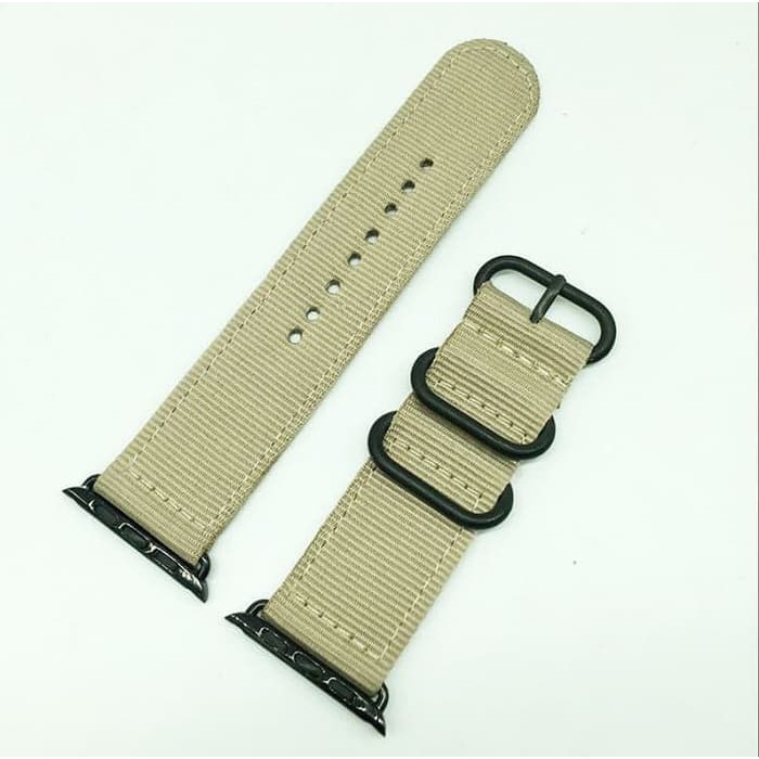 Tali Jam App Watch Premium Woven Nylon Buckle Strap 38mm Khaki