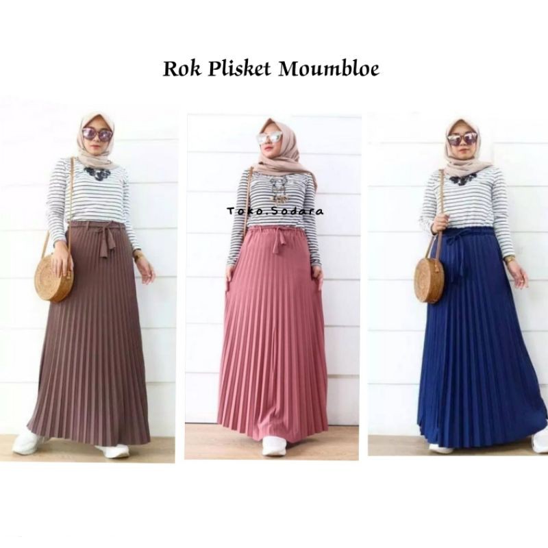 Rok Plisket Moumbloe&quot;Standar // Plisket Hyget Standar //Rok wanita Murah