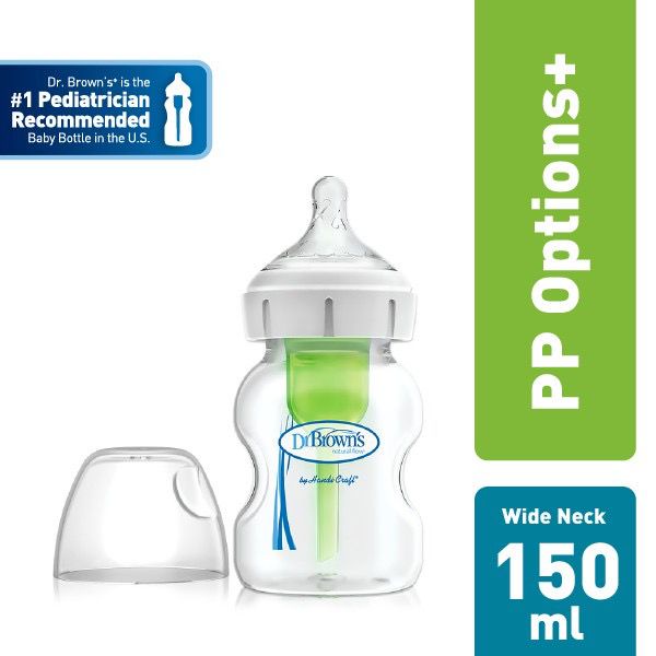 Dr.Browns 5oz / 9oz Options+ Baby Bottle PP Wide Neck WB91600/WB51600