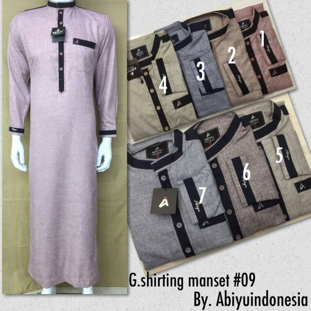 Jubah Gamis Abiyu Indonesia Lengan Panjang