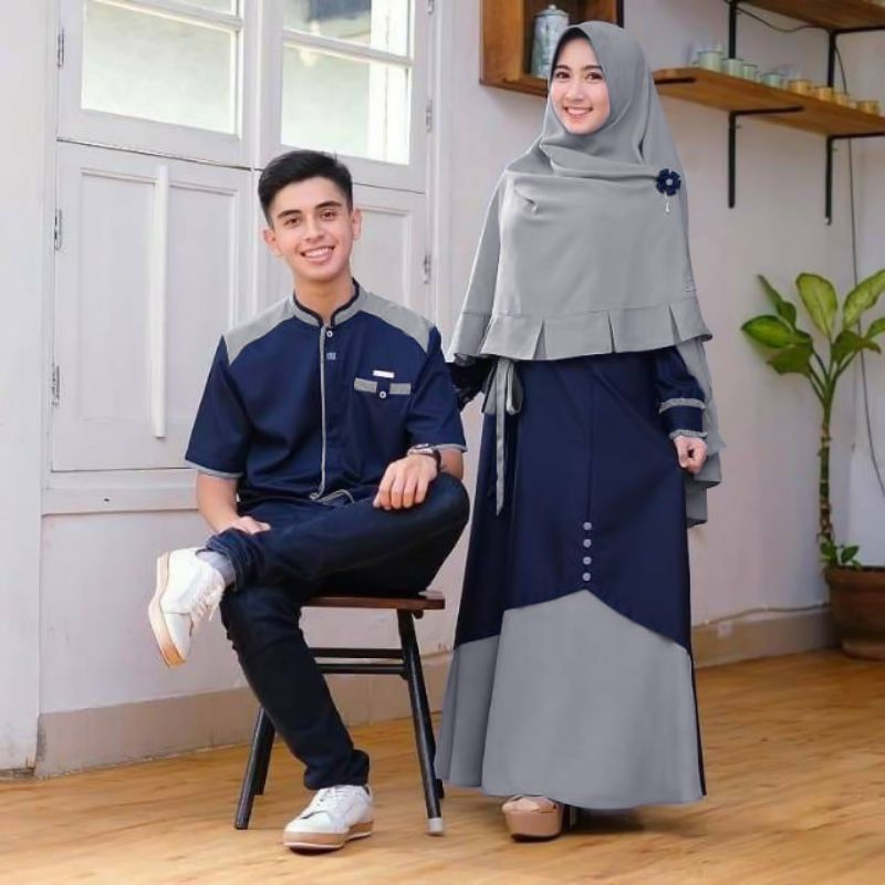 CP SAMAWA, COUPLE PASANGAN, MOSCREPE PREMIUM, GAMIS HIJAB MUSLIM, DRESS MAXY