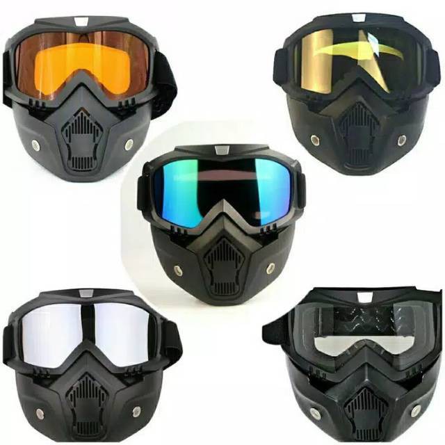 HARGA PROMO!!! Helm Kacamata Google Goggles Helm Masker Trail Cross Paintball