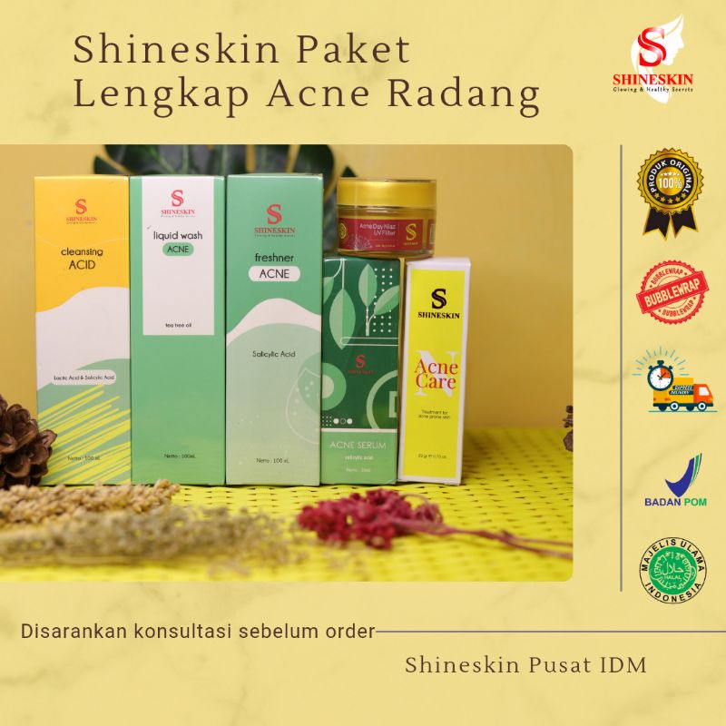 SHINESKIN PAKET LENGKAP ACNE RADANG