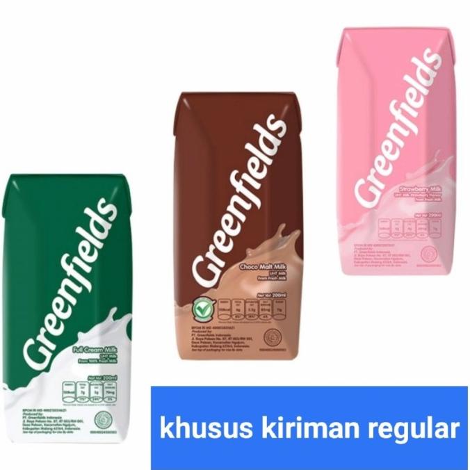 

BISA COD Greenfields uht 200 ml isi 24 pcs ,khusus kiriman reguler - Coklat