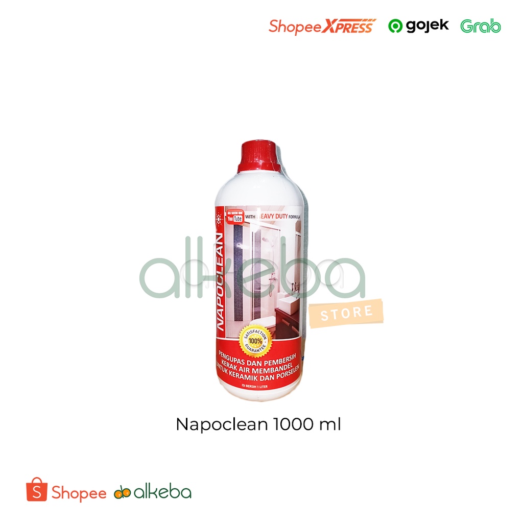 Napoclean merah 1000 ml pembersih porselen noda membandel keramik (MERAH)