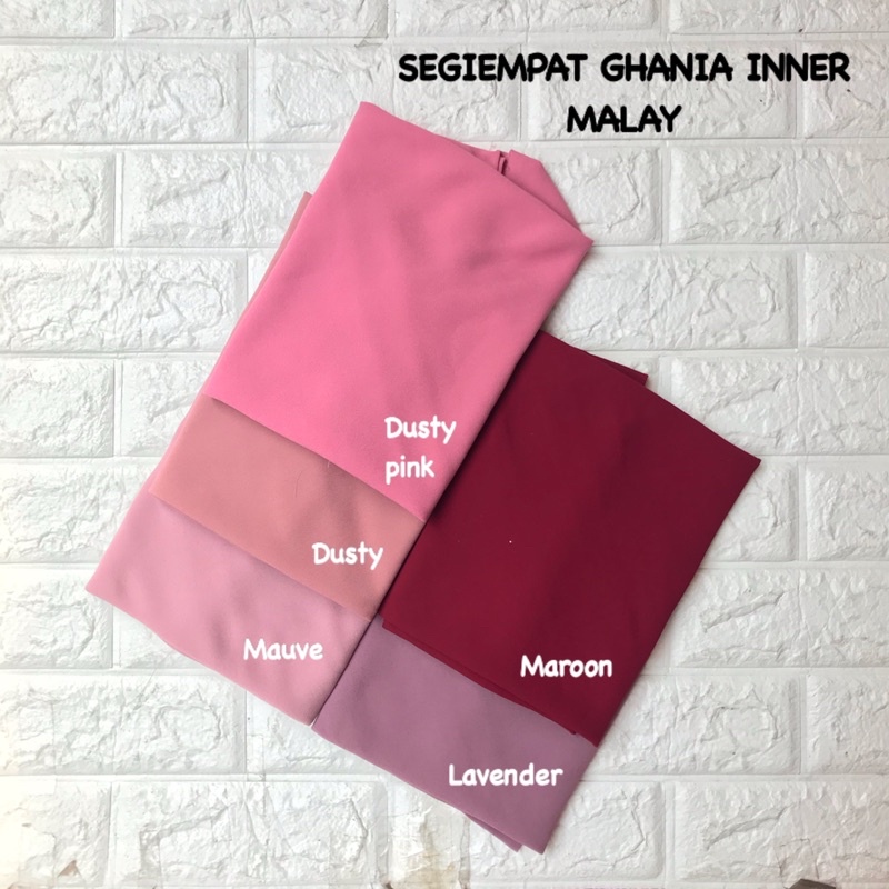 SEGIEMPAT MELAYU GHANIA PREMIUM BAHAN CERUTY BABYDOLL / JILBAB SEGI EMPAT INSTAN MURAH