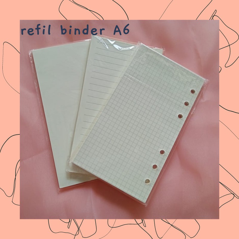 

Loose Leaf A6 - Kertas Refill Binder A6 Lubang 6