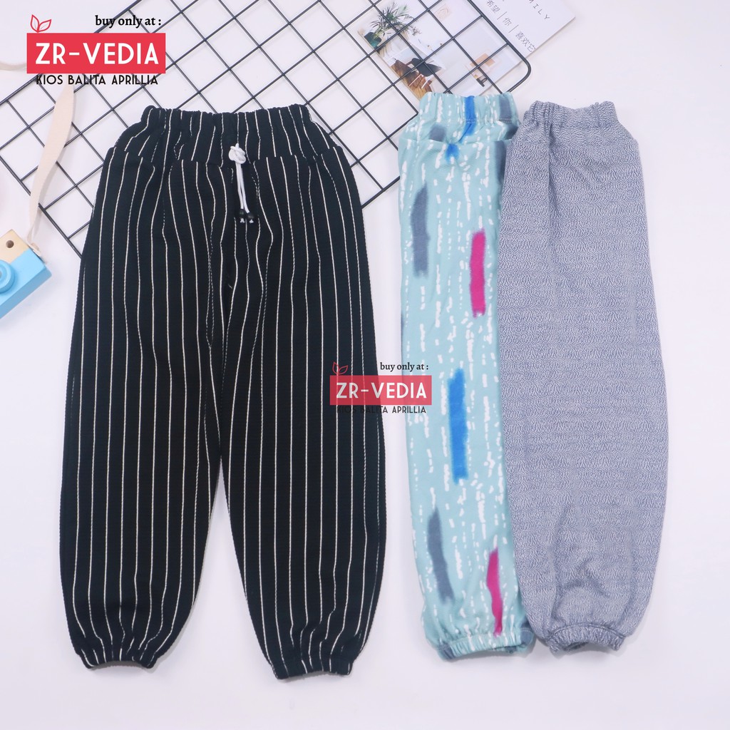 (ANAK PEREMPUAN) Jogger Motif uk 5-8 Tahun / Joger Pants Anak Cewek Murah Celana Panjang Import Adem