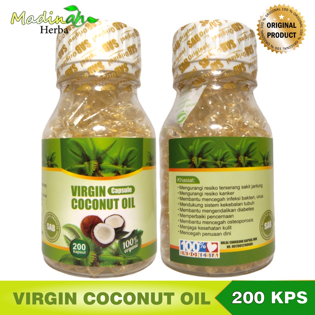 Kapsul VCO | Virgin Coconut Oil Mengatasi Serangan Jantung 200 kapsul