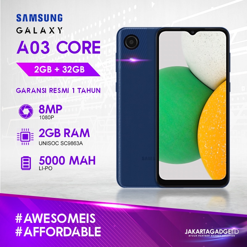 Samsung Galaxy A03 Core 2GB+32GB Garansi Resmi Samsung 1 Tahun