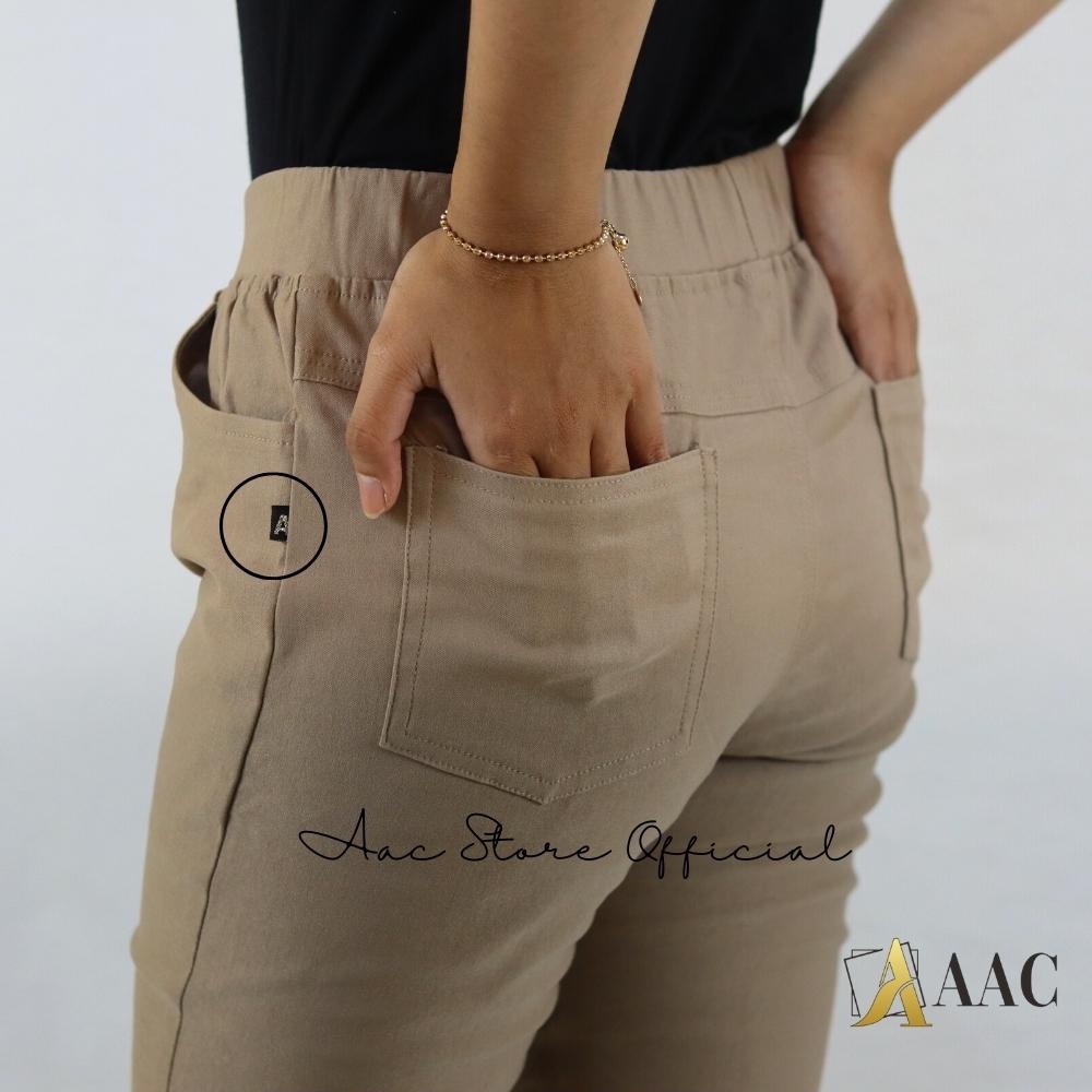 Celana Chino Wanita Pendek / Elizabeth Pants 7/8 Bahan Tebal Dan Stretch