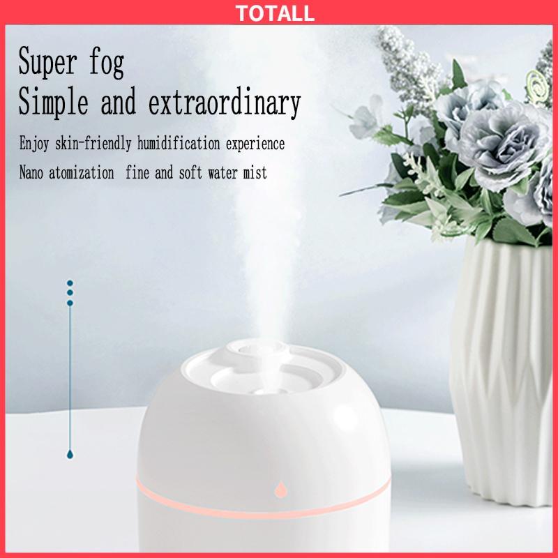 COD Kualitas Tinggi Ultrasonic Air Humidifier 7C Lampu Led Meja Meja Kecil Portabel Penyemprot USB Minyak Esensial Aroma Diffuser-Totall