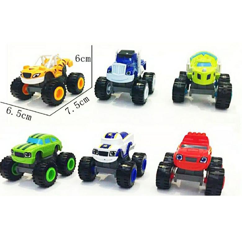 [KODE 7B8U7] 3in1 Mobil Truk Blaze And The Monster Machines Mini Mainan Mobilan Hiasan Kue Topper Ca