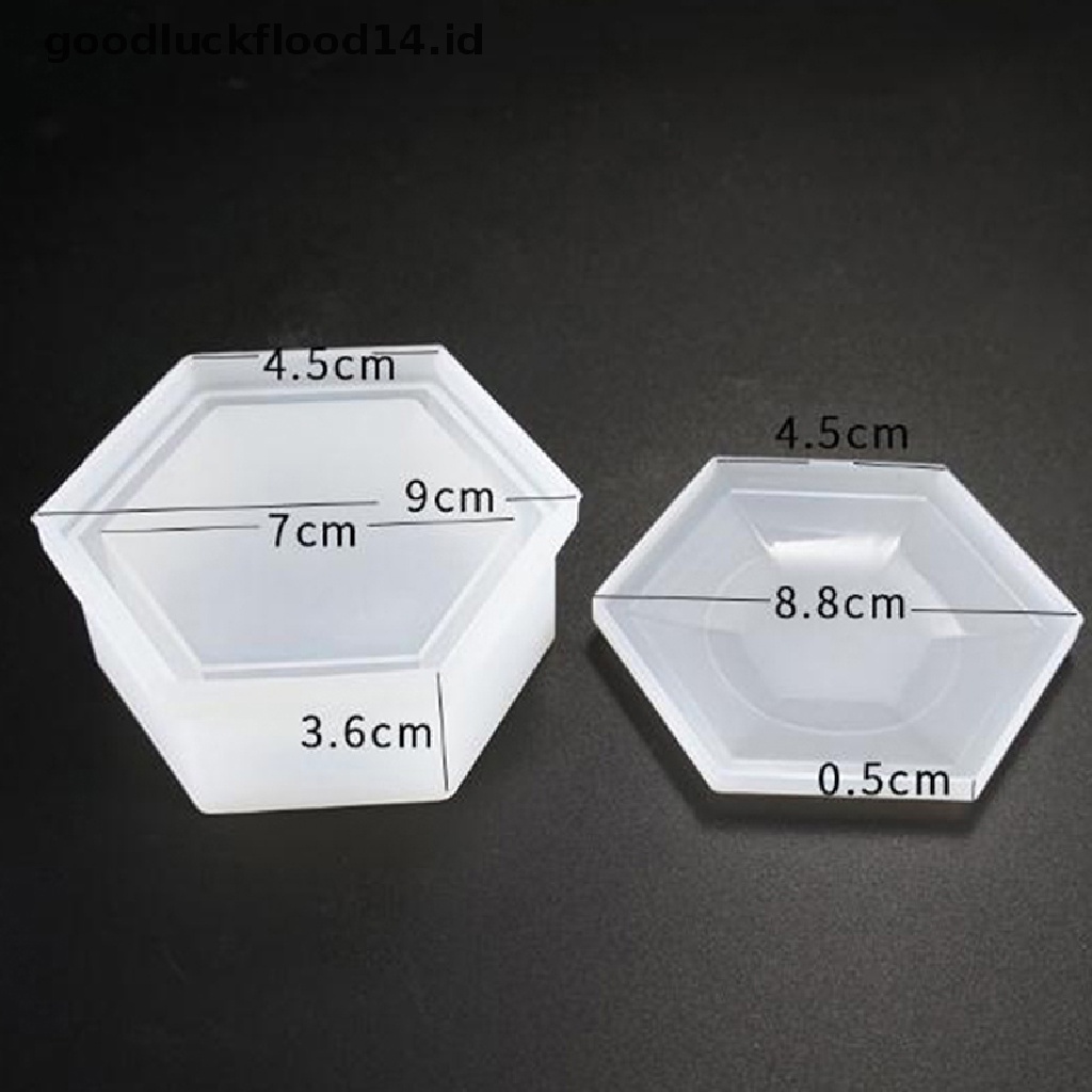 [OOID] Silicone Hexagon Jewellery Storage Box Mold Resin Casting Mould DIY Craft ID