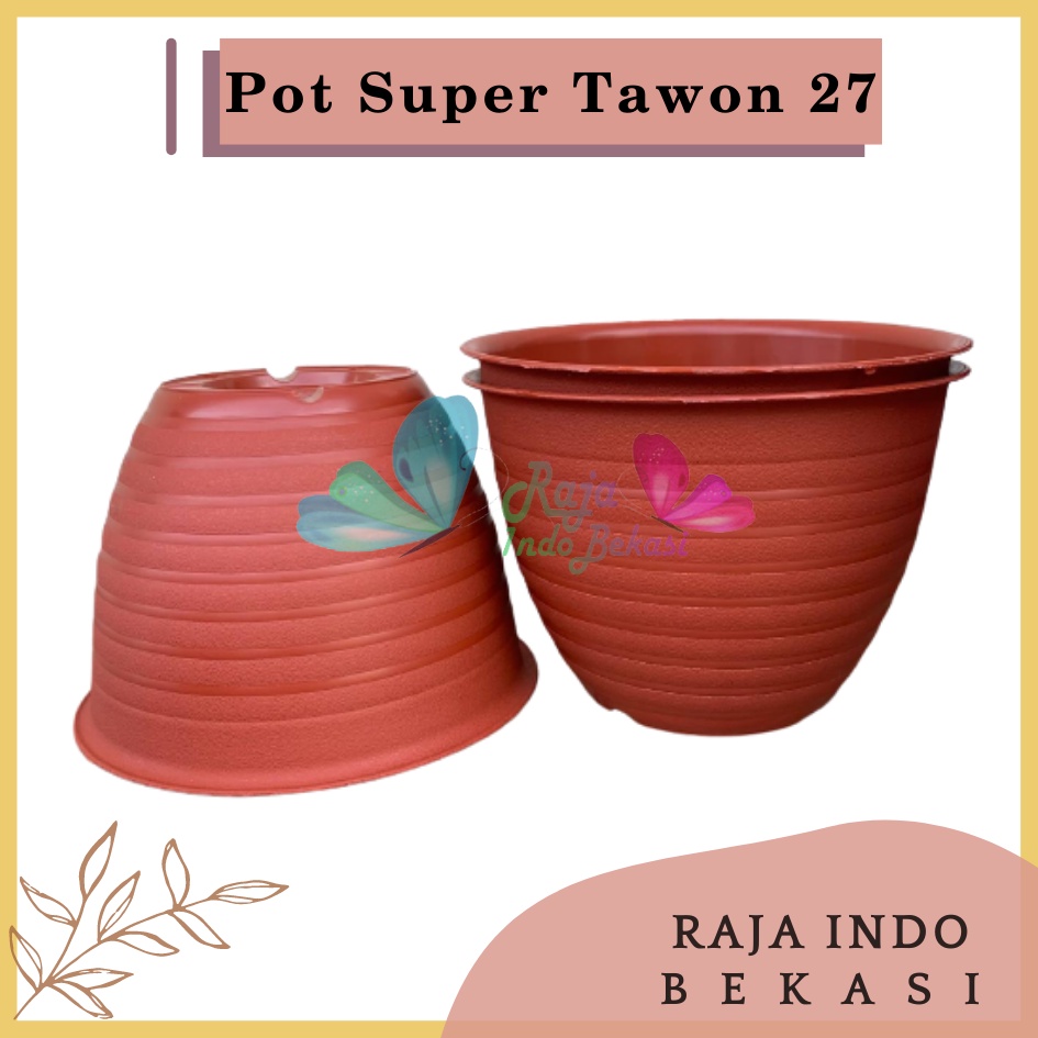 Pot Super Tawon 27 Cm Merah BataTerracota Terracotta Merah Coklat By Garden Of Love Tawon Pot 27CM - Bukan Pot Tawon Madu Jet Gusi 30 32CM