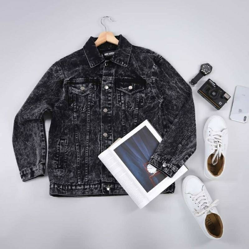 Jaket Jeans Jumbo SnowBlack Premium Quality