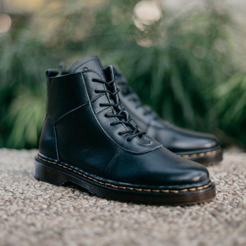 SVEND 0.2 BLACK |FORIND x Greata| Sepatu Vintage Klasik High Klasik Pria/Men Boots Original Footwear