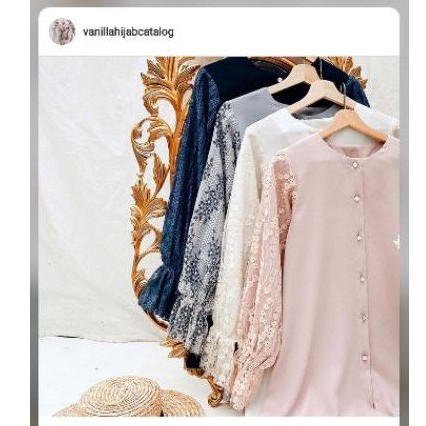 Diane Blouse Vanilla Hijab