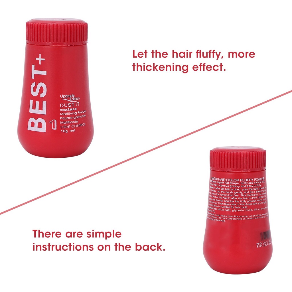 HOPE STORE - Best+ Hair Powder Pria Upgrade Edition - Bedak Rambut Dust It Hairstyling Texture Mattifying 10g