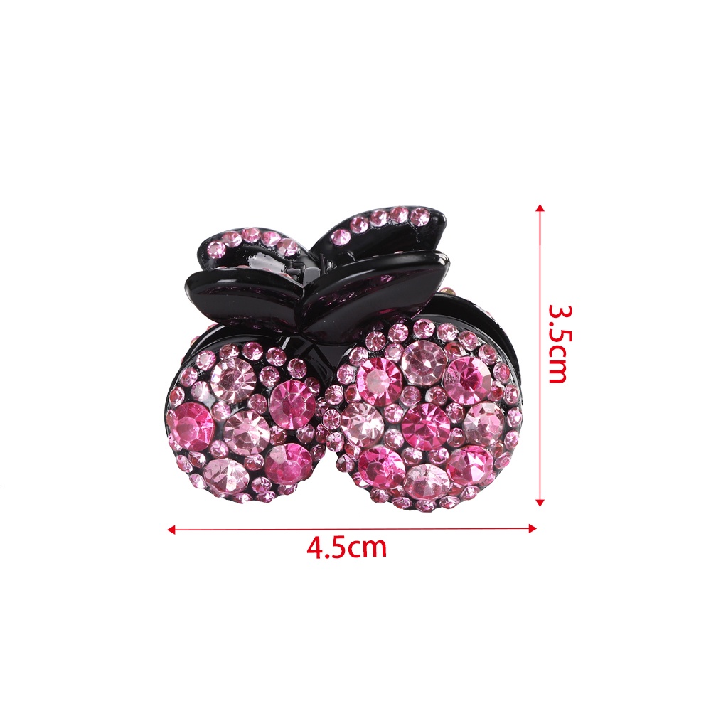 Rhinestone Cherry Small Hair Claw Diamond Hair Clip Fashion Hairpin Women Hair Accessories