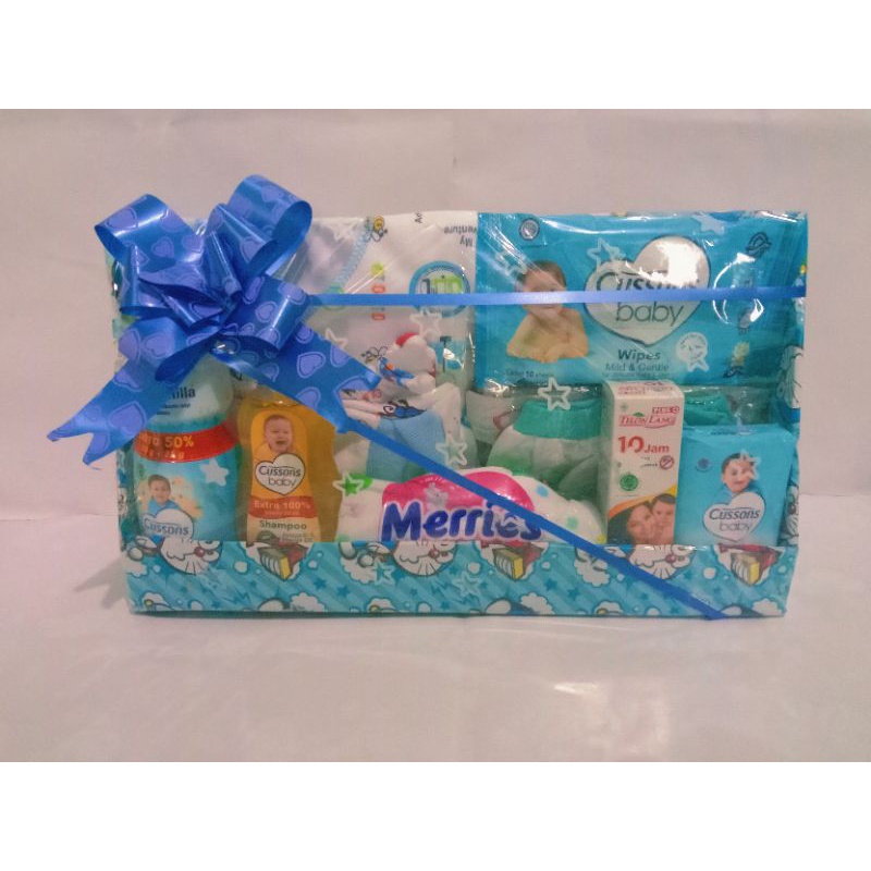 Parcel Kado Lahiran Bayi LakiLaki Perempuan Murah hampers babygif