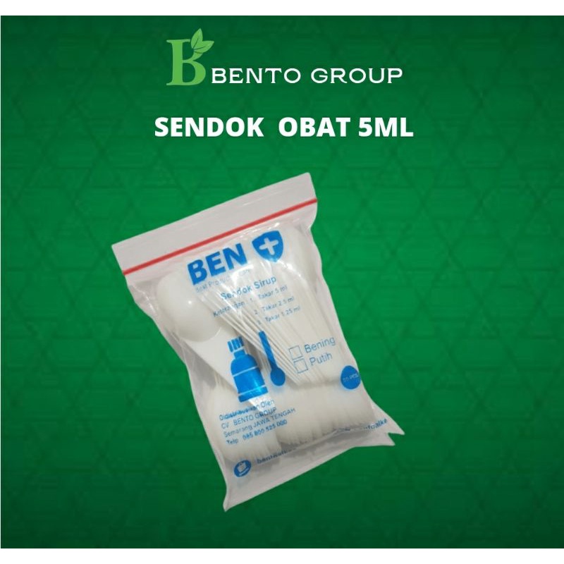 Sendok obat sirup 5 ml murah isi 50 pcs ( Putih / Bening )