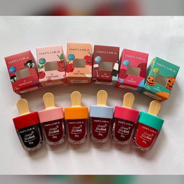 [SALE] IMPLORA Cheek &amp; Liptint / Lip Tint / Ice Cream 5.5gr