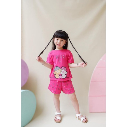 Baju Stelan Rumahan Anak Perempuan 4-12 Tahun